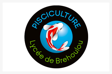 Pisciculture Lycée de Brehoulou, Graphiste Fouesnant, Concarneau, Com un poisson