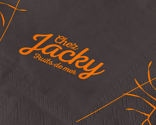 Communication graphisme print et web Bretagne - Chez Jacky - restaurant -Com un poisson