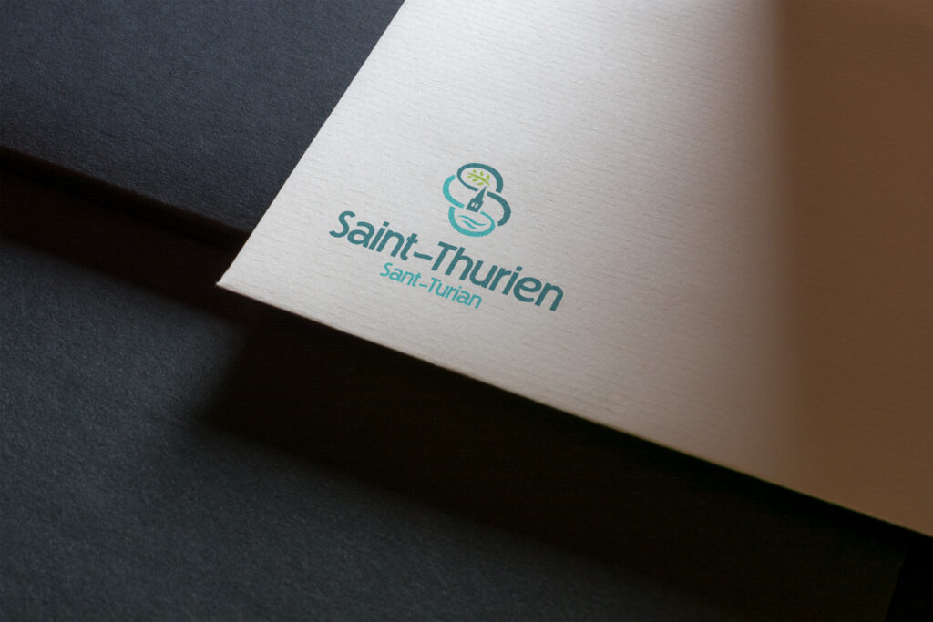 Logo Commune de Saint-Thurien, Finistère, Bretagne. Studio graphique, graphiste freelance.