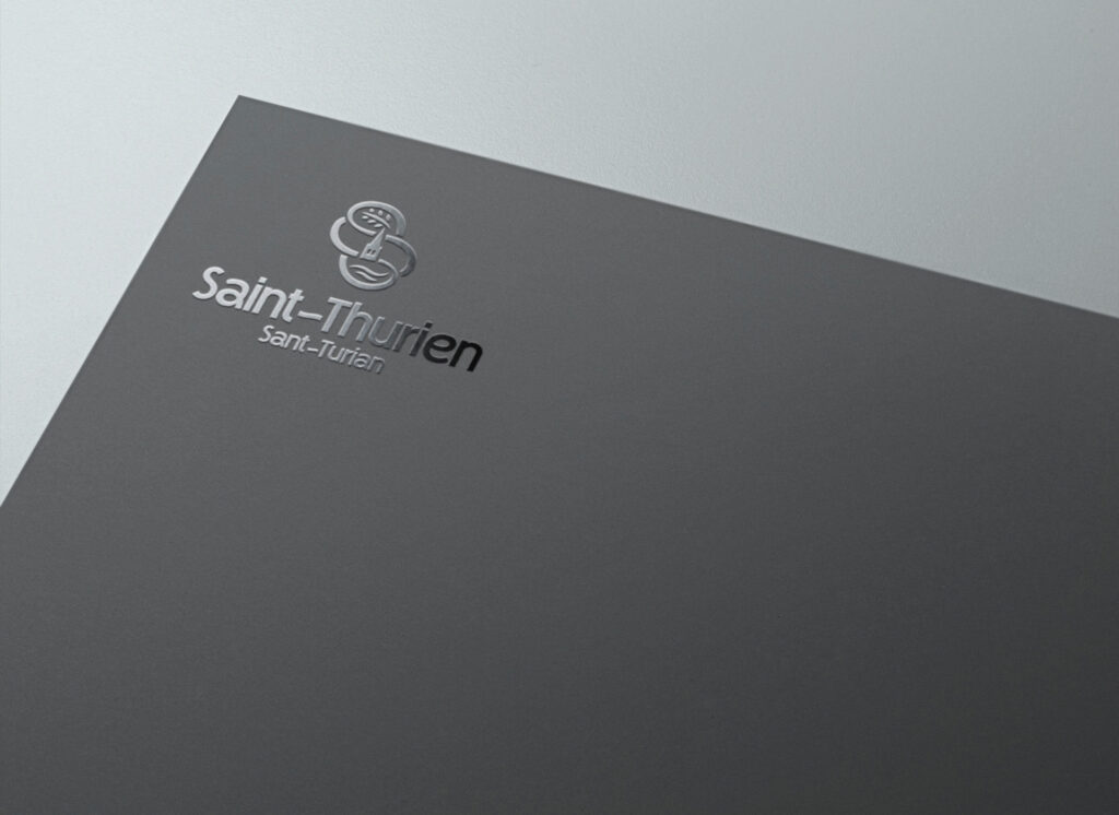 Logo Commune de Saint-Thurien, Finistère, Bretagne. Studio graphique, graphiste freelance.