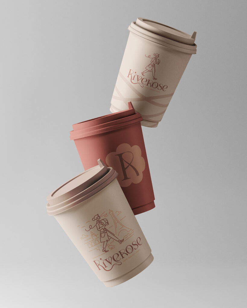 Riverose Paris - logo - branding - graphiste Paris - Quimper - direction artistique - Com un poisson