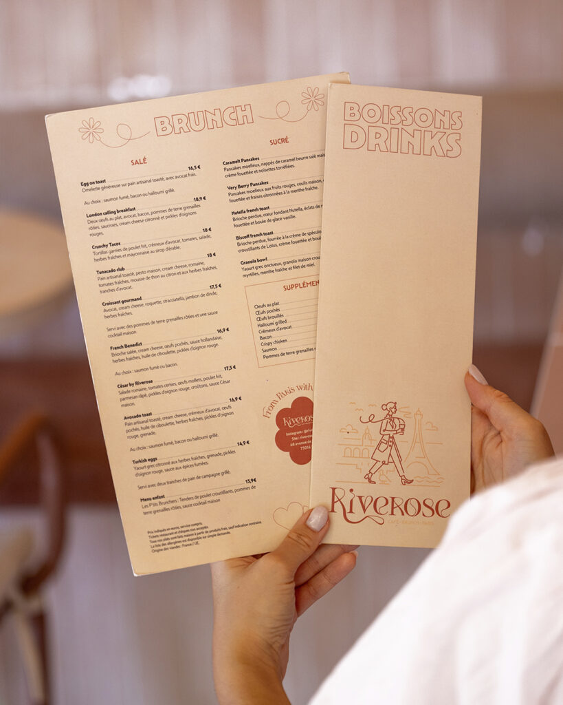 Riverose Paris - logo - branding - graphiste Paris - Quimper - direction artistique - Com un poisson