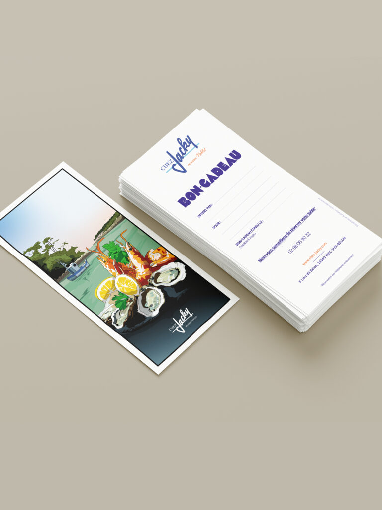 Illustration / graphiste Chez Jacky - Bretagne - Riec-sur-Belon - Com un poisson