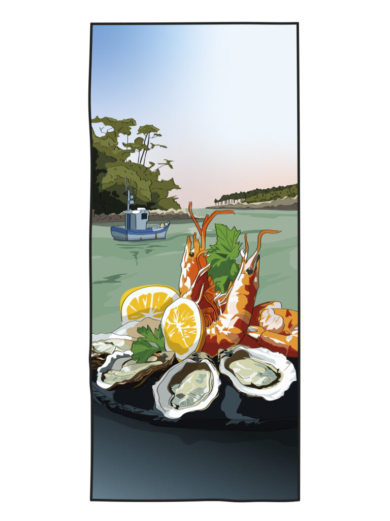 Illustration / graphiste Chez Jacky - Bretagne - Riec-sur-Belon - Com un poisson