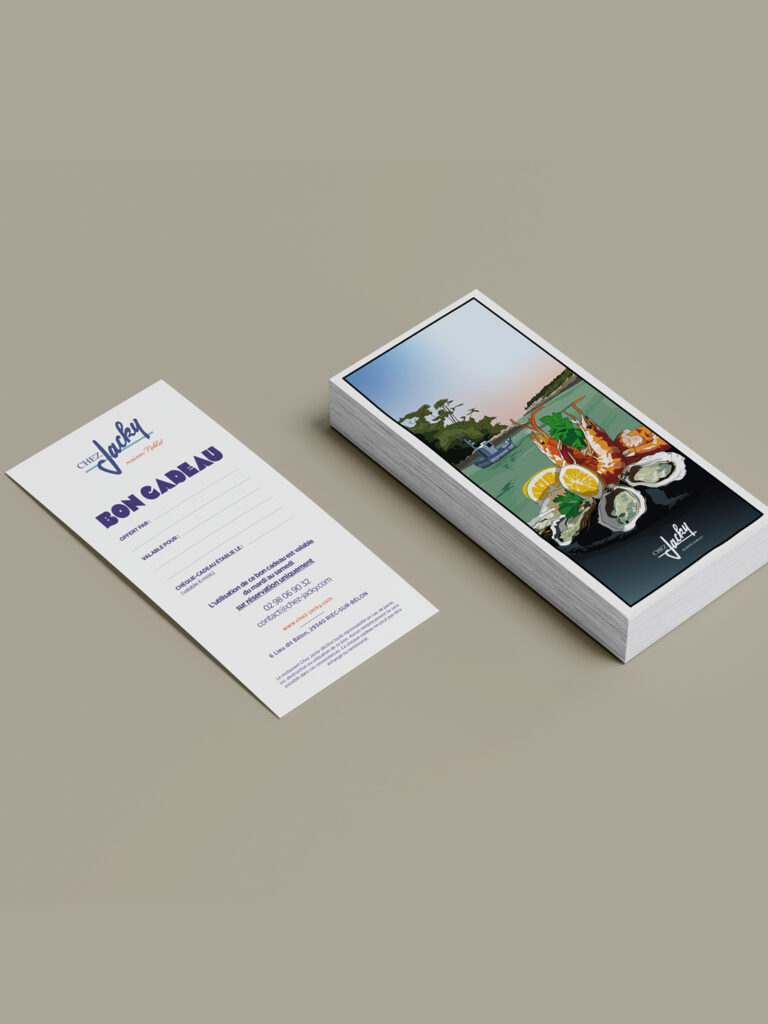 Illustration / graphiste Chez Jacky - Bretagne - Riec-sur-Belon - Com un poisson