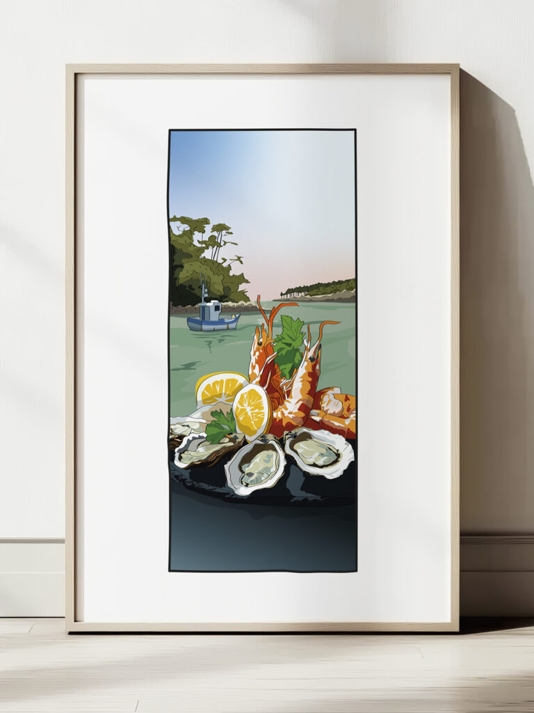 Illustration / graphiste Chez Jacky - Bretagne - Riec-sur-Belon - Com un poisson