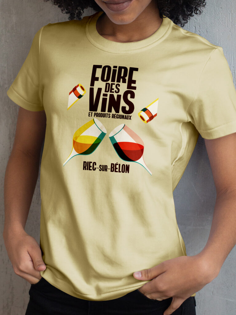 Affiche Foire des vins 2026 - Com un poisson - Graphiste Bretagne