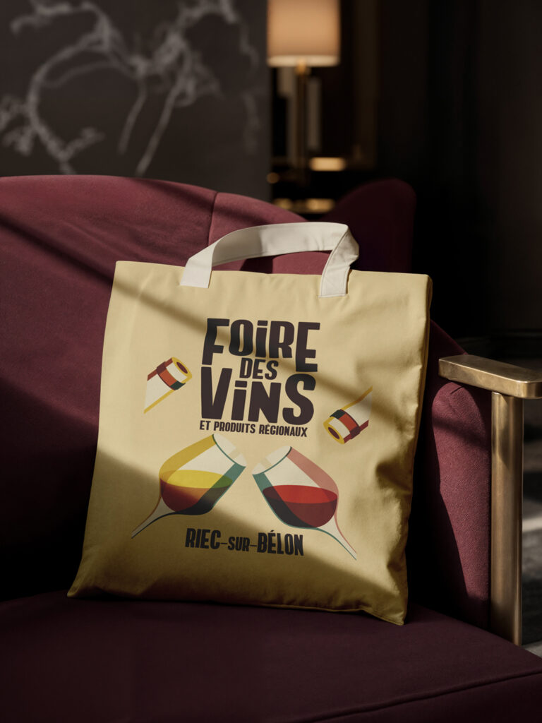 Affiche Foire des vins 2026 - Com un poisson - Graphiste Bretagne